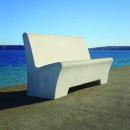 BANC EN BETON GRIS LISSE 1500MM