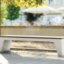 BANQUETTE BETON BLANC LISSE LG 1770MM