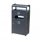 BORNE ACIER CORBEILLE 60L CENDRIER  12L