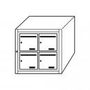 BOITE A LETTRES INTERIEUR 4 CASES HORIZ