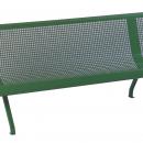 BANC TOLE PERFOREE TROUS CARRES