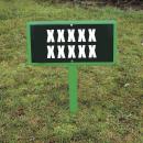 PLAQUE DE PELOUSE TOLE LAQUEE + PIQUET