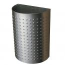 CORBEILLE 1/2 RONDE INOX DECOR PICOT