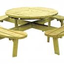 TABLE BANC RONDE PIN CL4