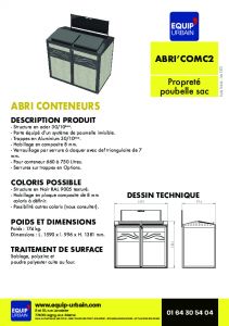 ABRI CONTENEUR - DOUBLE EN COMPOSITE-COMPLET AVEC TRAPPE - SANS