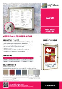 VITRINE EXTERIEURE ALCOR 35X26 1F - ALCOR1.SABLE