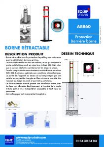 BORNE RETRACTABLE INOX  104 HT 600 - AR860