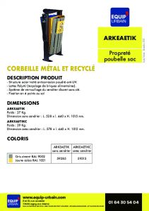 Autres dchets / Plastique mtal - RAL9002 et RAL1021 - ARKEAETI