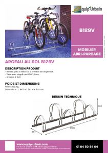 RANGE VELOS 5 PLACES AU SOL 1M60 - B129V