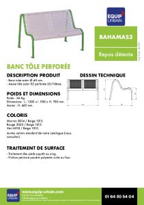 Le banc en tle perfore - 2 places - BAHAMAS2