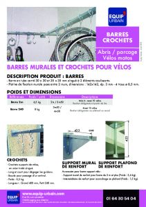 Support plafond zingu de renfort pour barre  vlos - SUPPORT