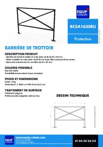 BARRIERE DE TROTTOIR 1M63 - BCSA1630EU