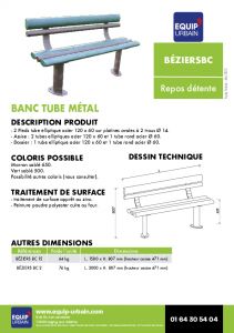 BANC TUBE METAL L 1M50 - BEZIERSBC15