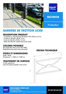 BARRIERE METAL L 1M60  H1200MM - BEZIERSB