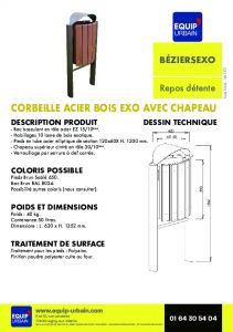 CORBEILLE BAC BASCULANT BOIS EXOTIQUE - BEZIERSEXO