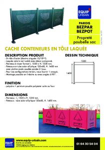 CACHE CONTENEUR PAROI TOLE LAQUEE - BEZPAR