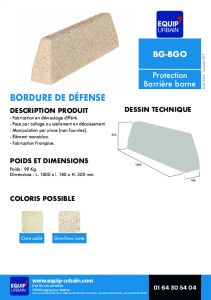 BORDURE DE DEFENSE  L 1000  - OCRE SABLE - BGO