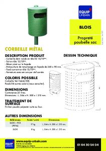 La corbeille 1/2 ronde picot et chapeau - BLOIS