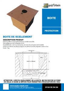 BOITE A SCELLER ACIER POUR POTELET-AVEC CLE TRIANGLE