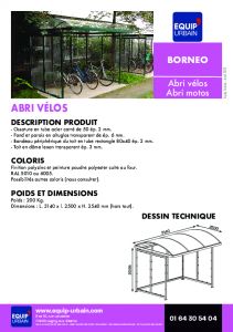 ABRI VELOS TOIT EN DOME LAQUE - BORNEO