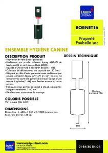 ENSEMBLE HYGIENE CANINE VERT MOUSSE - BORNET16