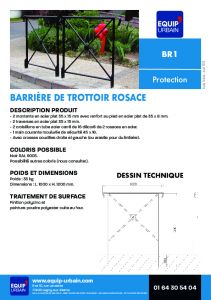 BARRIERE ACIER A ROSACE LAQUE 1M - BR1