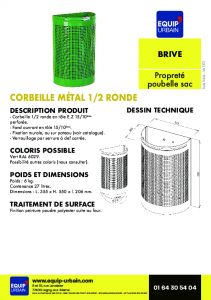 La corbeille 1/2 ronde en tle perfore - BRIVE