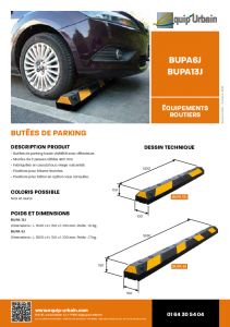 BUTEE DE PARKING JAUNE /NOIR - BUPA13J