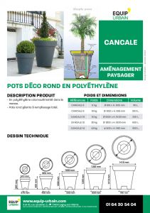 POT DECO GRAND VOLUME  HT 1.20M - CANCALE12