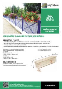 JARDINIERE CAVALIERE 1030X310 H310 - CAV1000A