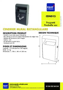 CENDRIER MURAL 1.5L - CEND15