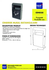 CENDRIER MURAL 3L - CEND30