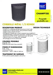 La corbeille 1/2 ronde en tle perfore - 50L - CHAMPY2G