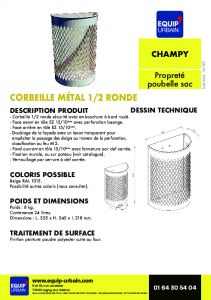 La corbeille 1/2 ronde en tle perfore - 27 Litres - CHAMPY