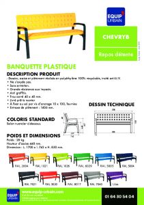 Le banc couleur - VERT ACIDE (proche) RAL1026 - CHEVRYB.VERT ACI