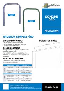 BARRIERE CONCHES 1M50   60 LAQUEE - CONCH6015L