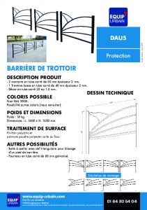 BARRIERE DE TROTTOIR 1M60 - DAU5