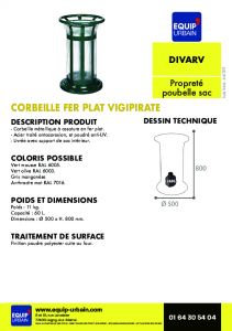La corbeille ronde vigipirate - Vert olive RAL 6003 - DIVARV.VER