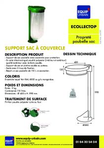 Le support sac - Vert mousse RAL 6005 - ECOLLECTOP.56850