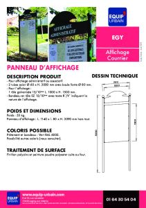 PANNEAU D'AFFICHAGE GALVA - EGY