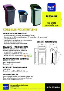 CORBEILLE POLYETHYLENE 50L   CLE - ELEGANT.ELEG50V