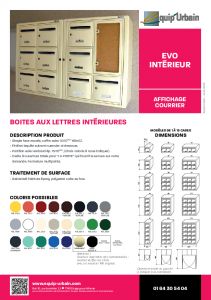 BOITE A LETTRES INTERIEUR 2 CASES VERTIC - EVO2V