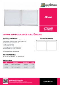 VITRINE  EXTERIEURE DOUBLE PORTE - GENAY32.VERT