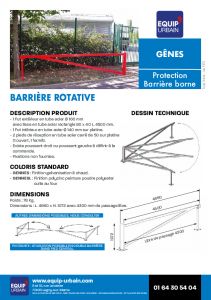 BARRIERE PIVOTANTE LAQUEE A GOUPILLE - GENES