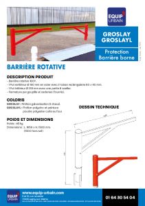 BARRIERE PIVOTANTE LAQUEE - GROSLAY