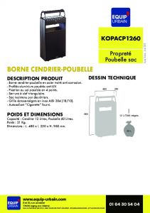 Borne cendrier/corbeille - Anthracite mat RAL 7016 - KOPACP1260.