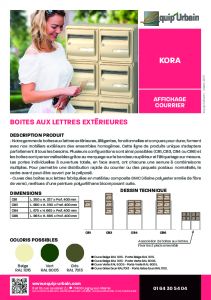 BOITE AUX LETTRES COLLECTIVE ECTERIEUR - KORACB3.VERT