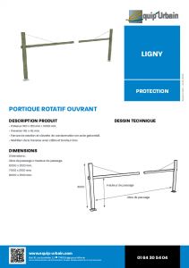 PORTIQUE BOIS PIVOTANT 6M - LIGNY