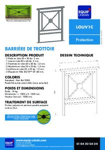 BARRIERE DE TROTTOIR A SCELLER LAQUE 1M - LOUV1C