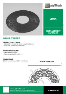 CADRE ACIER POUR GRILLE D ARBRE LUNA-EN 2 PARTIES - LUNAC